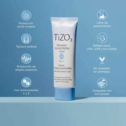 TiZO Protector Solar Mineral Rostro Color SPF40 50ml