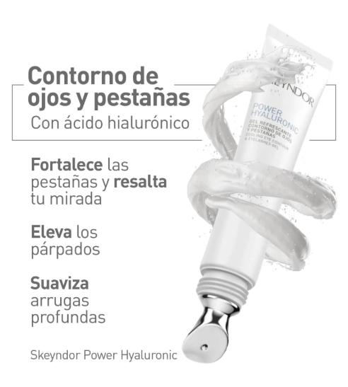 Gel Refrescante Contorno de Ojos y Pestañas- Power Hyaluronic
